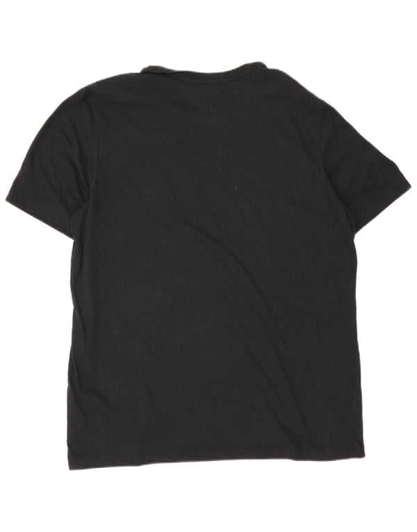 Nike Herren Dri Fit Graphic T-Shirt Top Large Schwarz Baumwolle