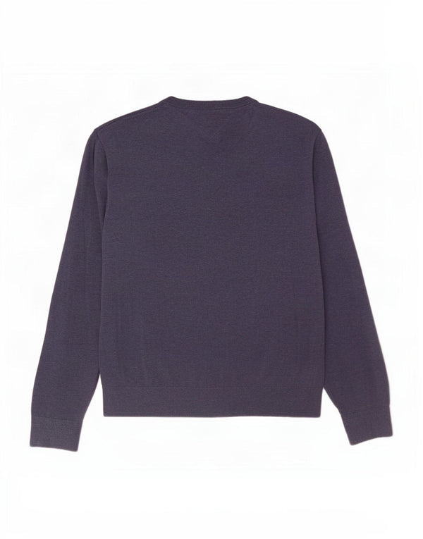 Tommy Hilfiger Herren-Pullover mit V-Ausschnitt, 3XL, blaue Baumwolle