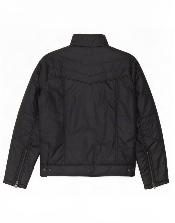 Lee Herren wattierte Jacke UK 40 Large Schwarz Polyester