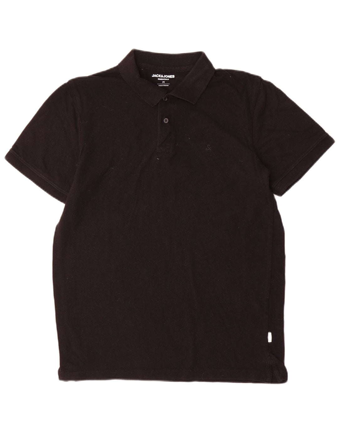 Jack & Jones Herren-Poloshirt aus mittelschwarzer Baumwolle