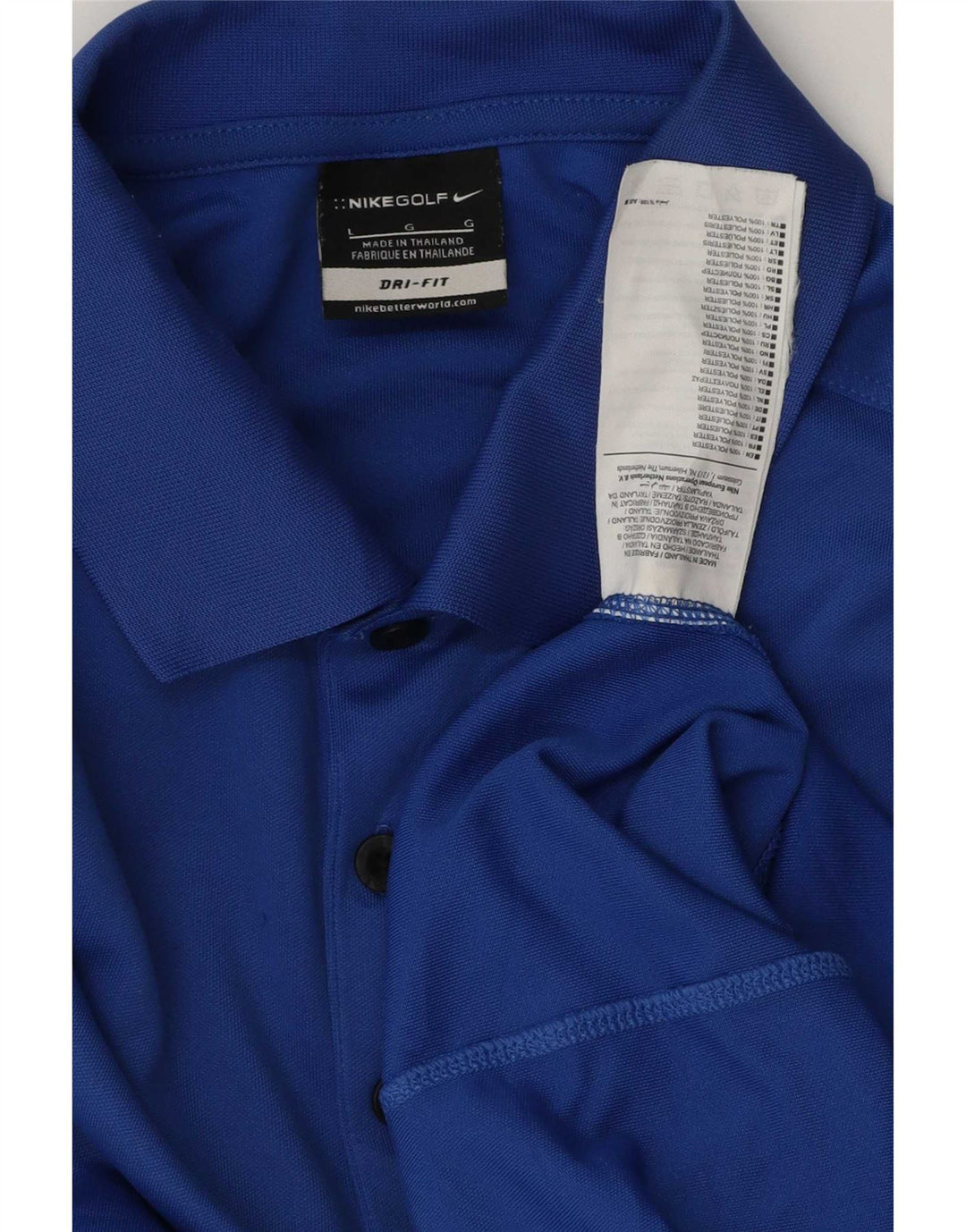 Nike Herren Dri Fit Poloshirt, großes blaues Polyester