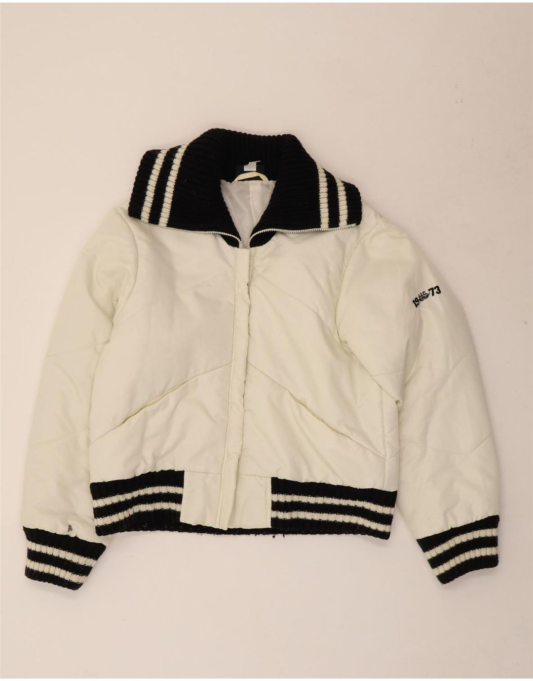 ARIZONA Damen Wattierte Jacke UK 14 Large Off White Colourblock Polyamid