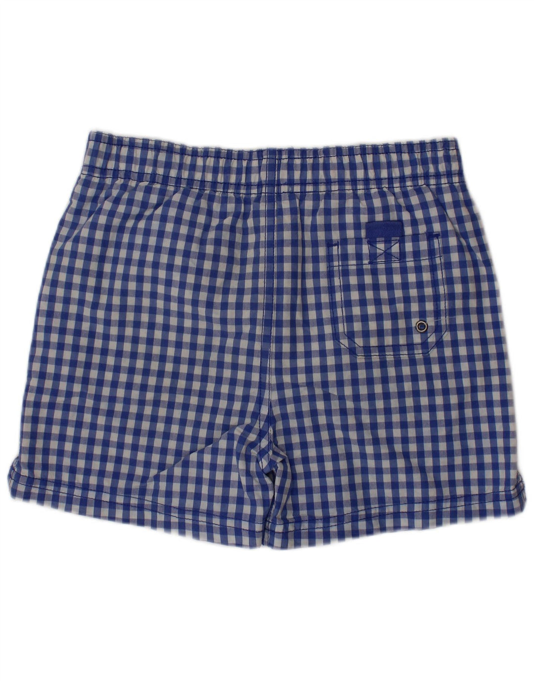 POLO RALPH LAUREN Baby-Badebekleidung für Jungen, 18–24 Monate, blaue Gingham-Baumwolle