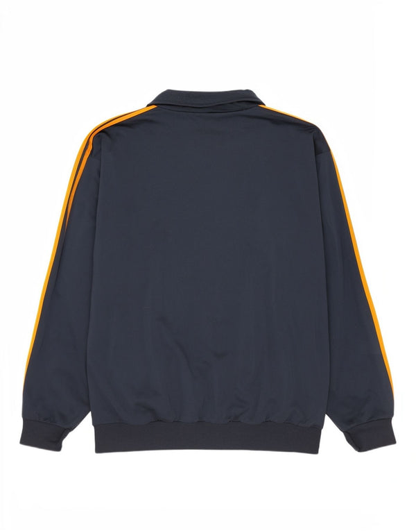Adidas Herren Trainingsanzug Top Jacke UK 42/44 Large Marineblau Polyester