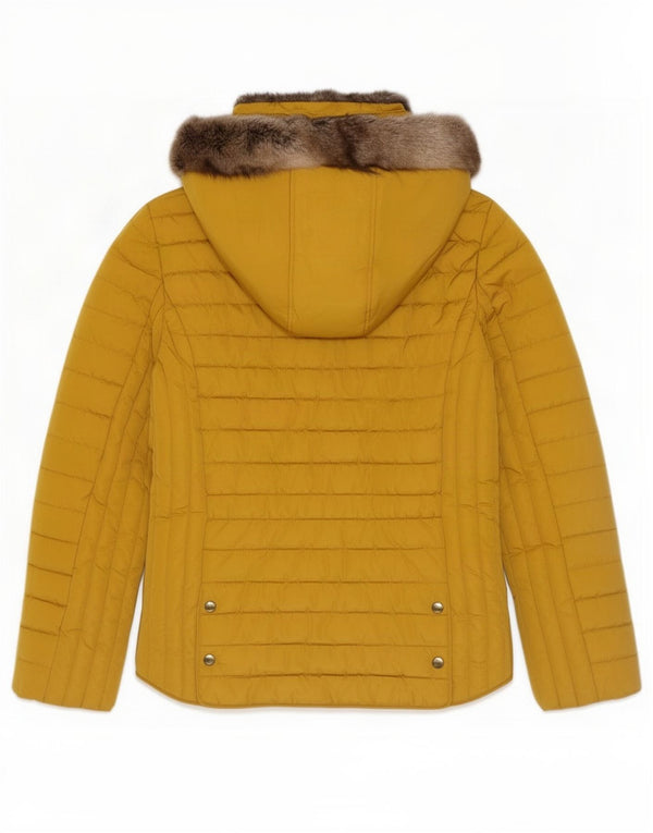 Joules Damen-Jacke mit Kapuze, gepolstert, UK 18, XL, Gelb, Polyester