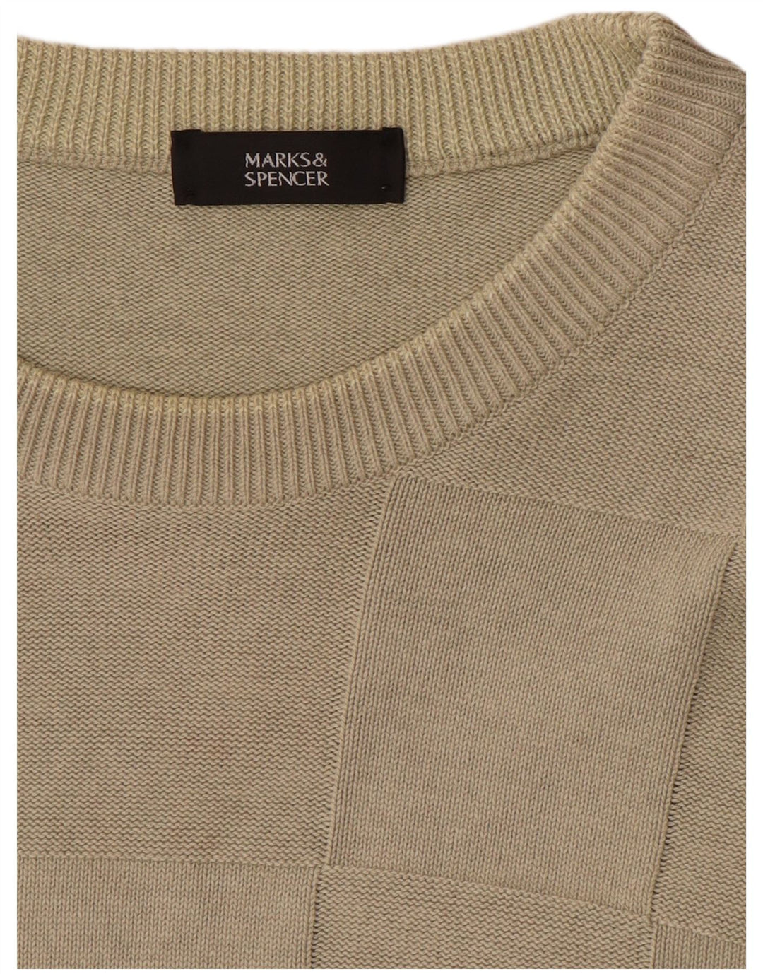 Marks & Spencer Herren-Pullover mit Rundhalsausschnitt, Größe L, Beige
