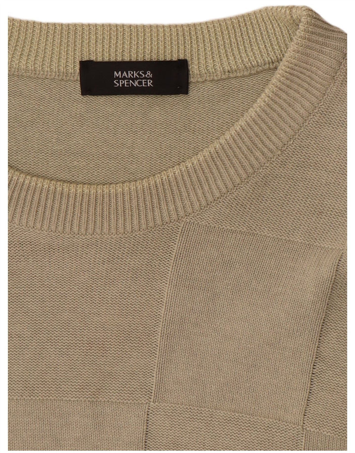 Marks & Spencer Herren-Pullover mit Rundhalsausschnitt, Größe L, Beige