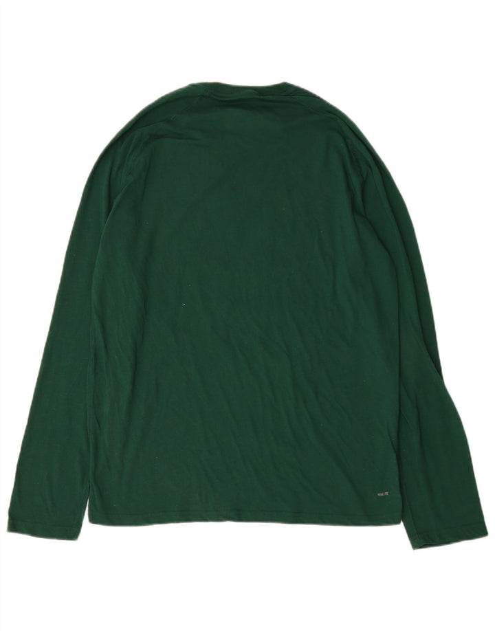 Adidas Herren Climalite Graphic Top Langarm Große grüne Baumwolle