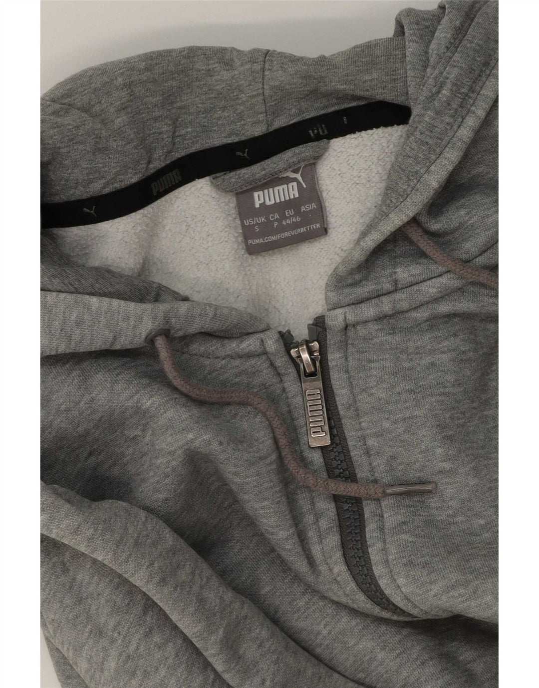 Puma Herren Reißverschluss-Hoodie Pullover Klein Grau Gesprenkelt