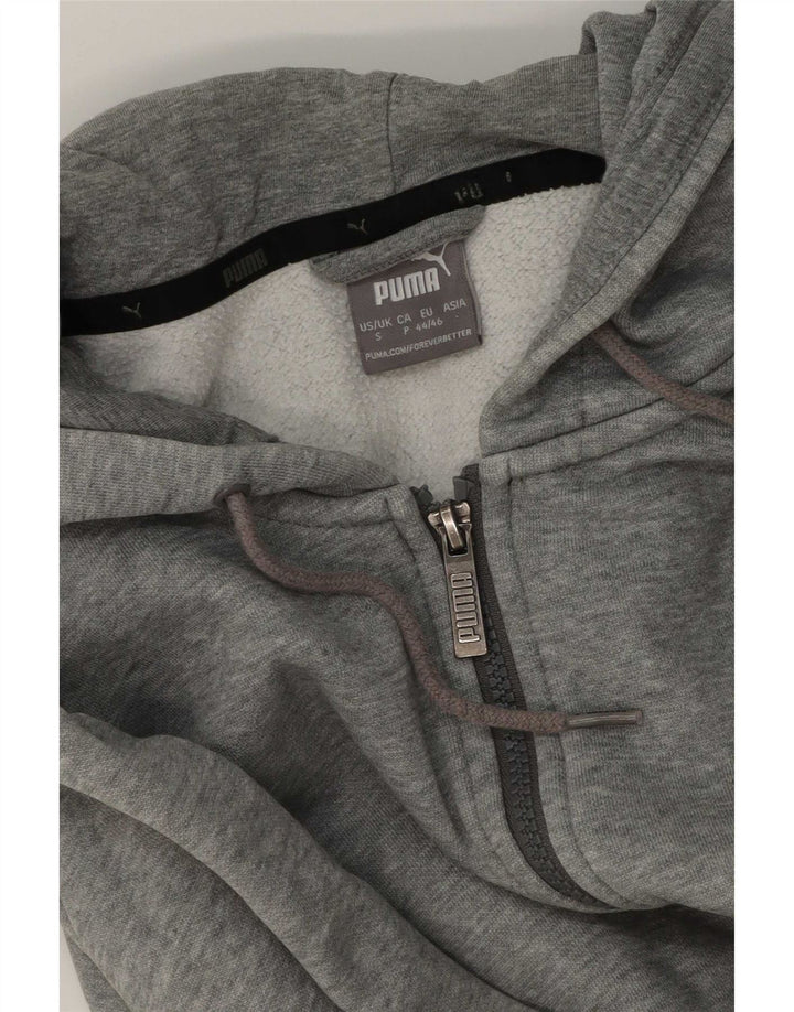 Puma Herren Reißverschluss-Hoodie Pullover Klein Grau Gesprenkelt