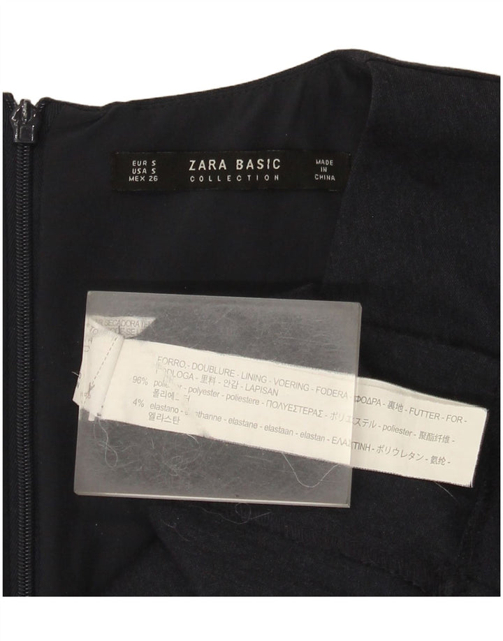 Zara Damen-Etuikleid mit 3/4-Ärmeln, Größe S, Marineblau, Polyester