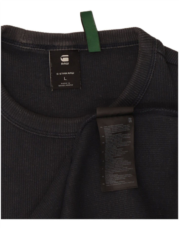 G-Star Herren T-Shirt Top Large Schwarz Baumwolle