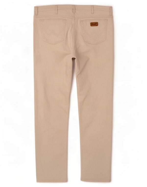 Wrangler Mens Texas Straight Casual Hose W40 L32 Off White Baumwolle