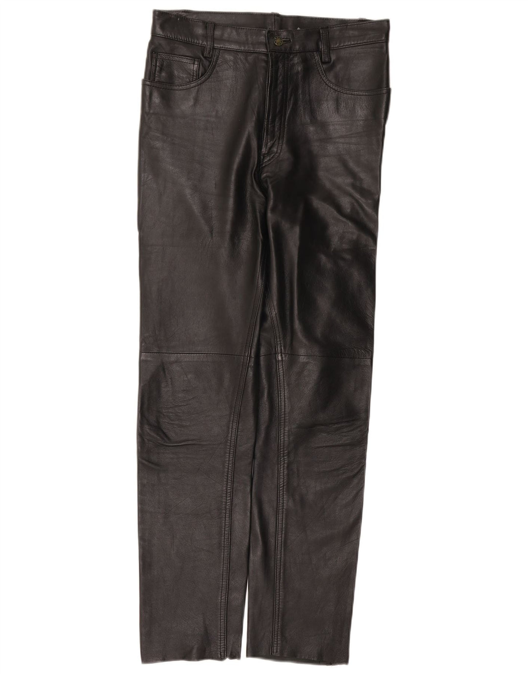 Vintage Damen gerade Hose W30 L30 Schwarz