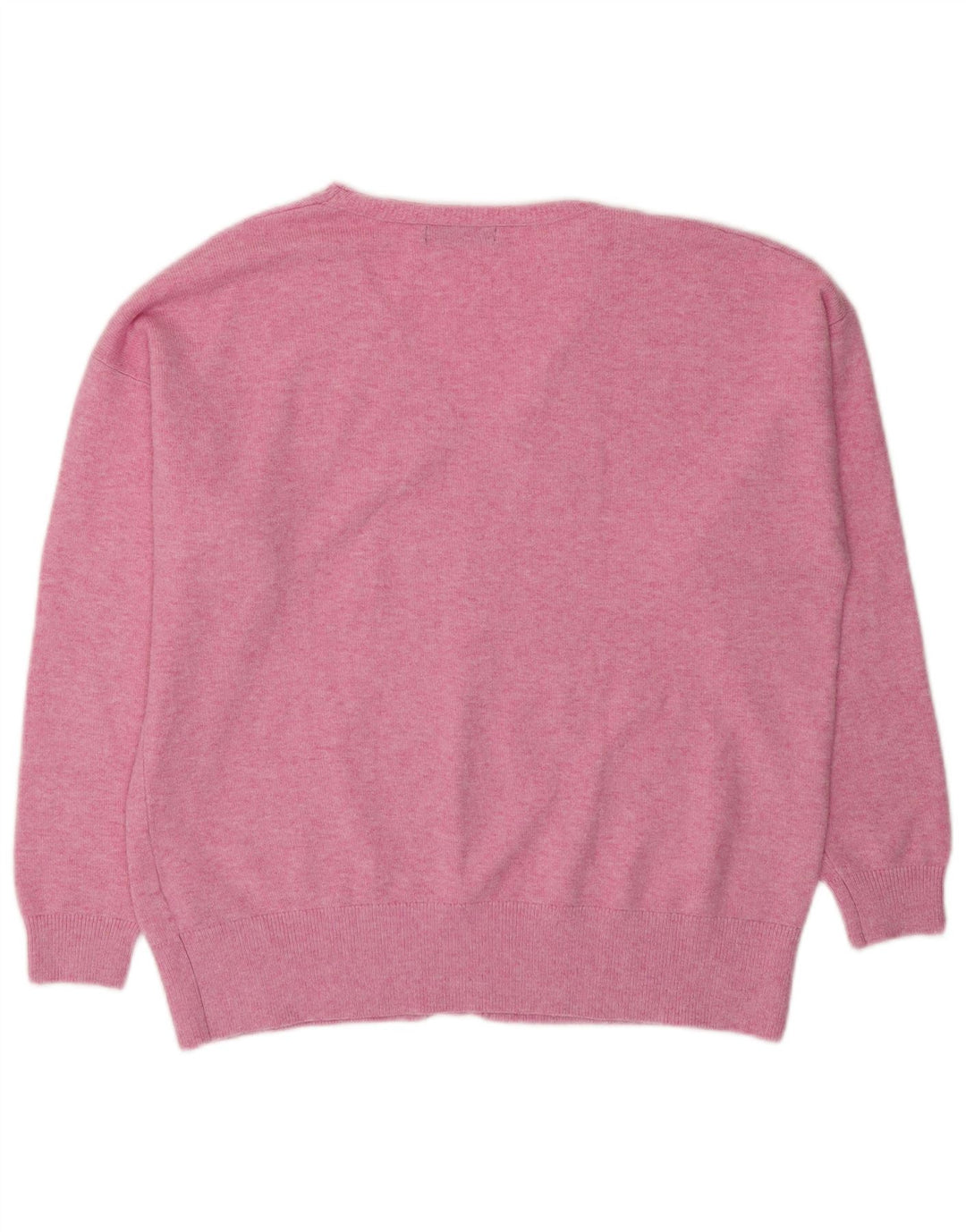 Marks & Spencer Damen-Pullover in Übergröße mit V-Ausschnitt, Gr. 14, Mittelrosa