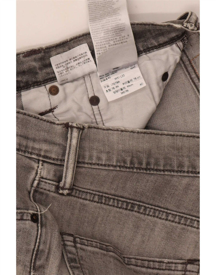Levi's Herren 511 Distressed Slim Jeans W31 L32 Graue Baumwolle
