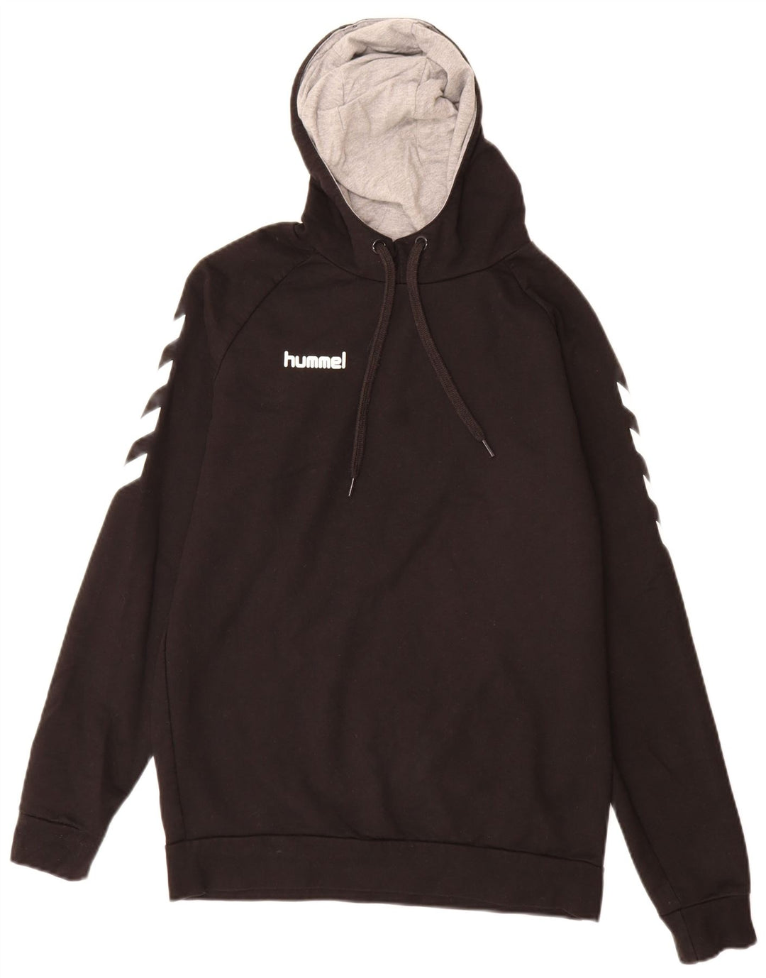 Hummel Herren-Kapuzenpullover mit Grafik, mittelschwarz, Baumwolle