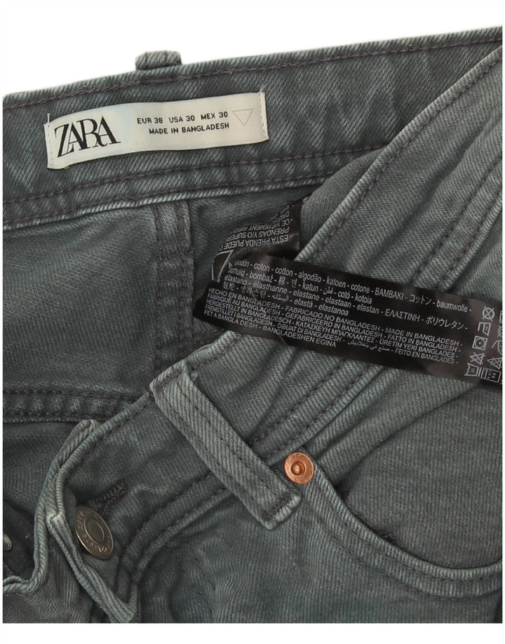 Zara Herren Jeansshorts EU 38 Small W30 Blaue Baumwolle