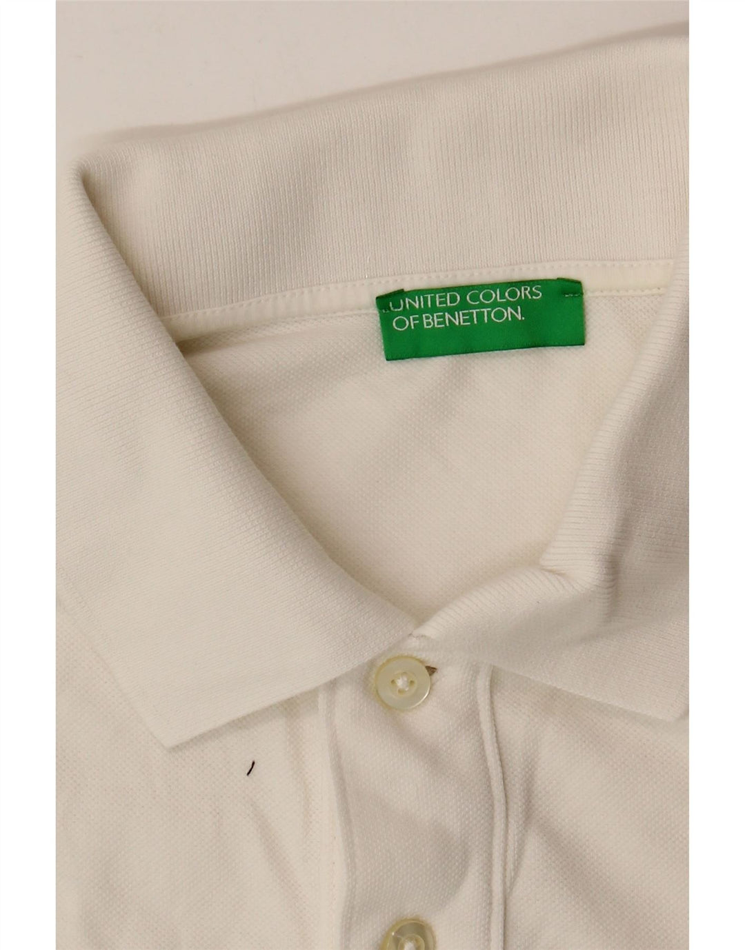 BENETTON Herren Poloshirt Mittelweiß