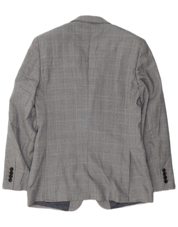Reiss Herren-Blazer mit 1 Knopf, Gr. 36, klein, grau kariert