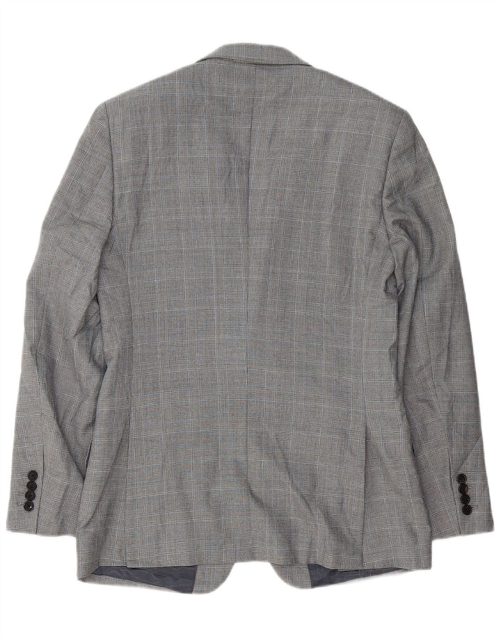 Reiss Herren-Blazer mit 1 Knopf, Gr. 36, klein, grau kariert
