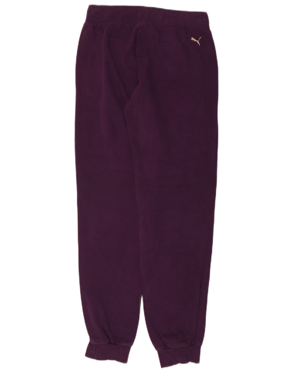Puma Damen Trainingshose Jogger UK 12 Medium Lila Baumwolle