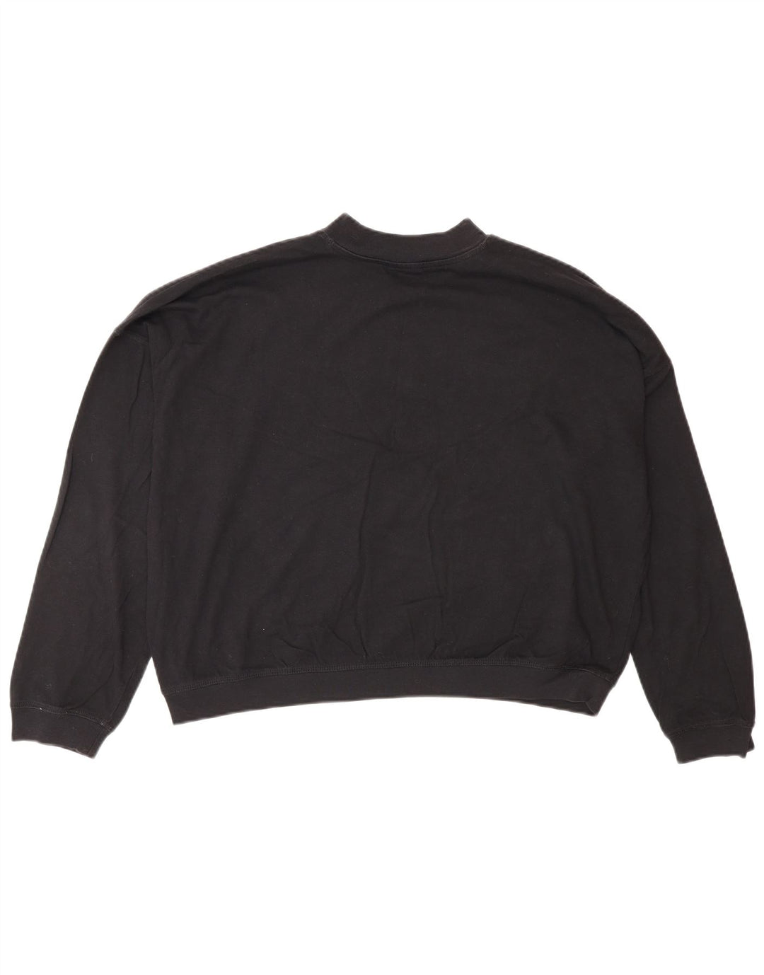 Champion Womens Graphic Oversized Sweatshirt Pullover UK 6 XS Schwarz