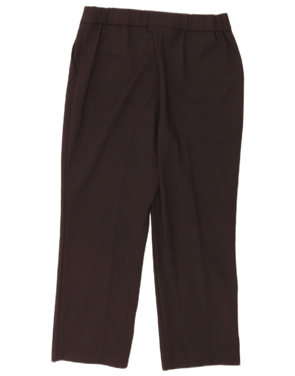 Marks & Spencer Damen gerade verkürzte Hose UK 10 Small W28 L23 Schwarz