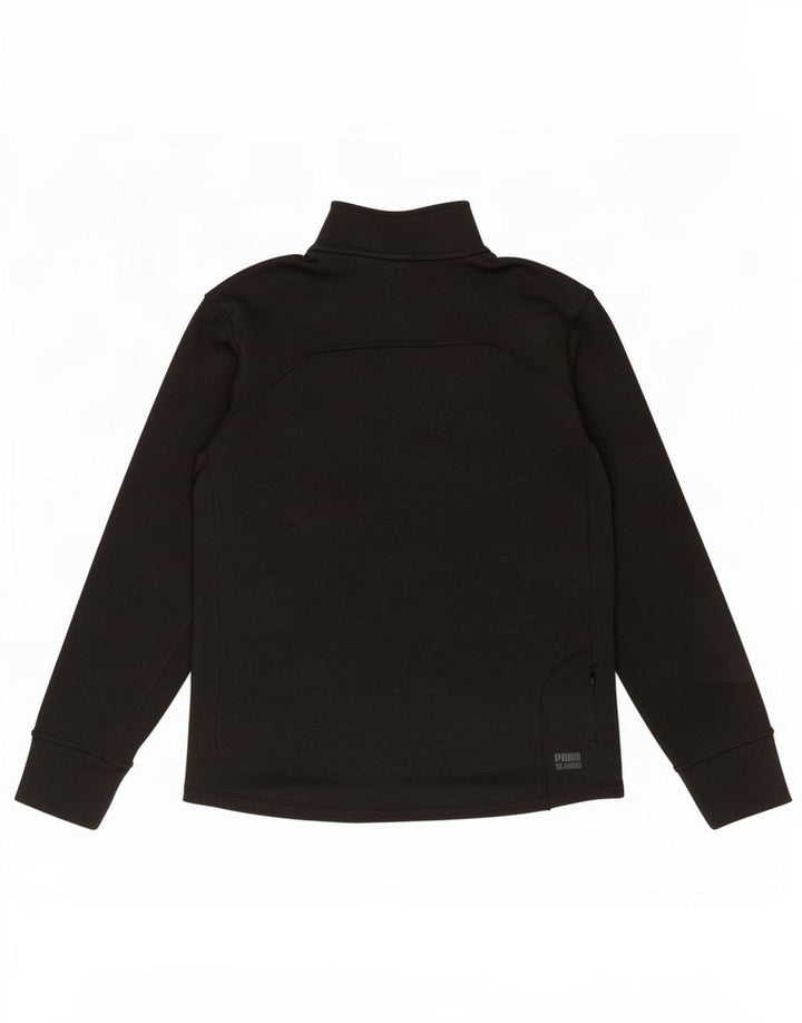 Puma Herren-Pullover-Trainingsanzugoberteil mit Reißverschluss, Mittelschwarz, Polyester