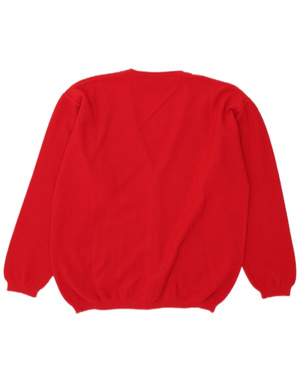 Explorer Herren Strickjacke Pullover IT 54 XL Rot Acryl