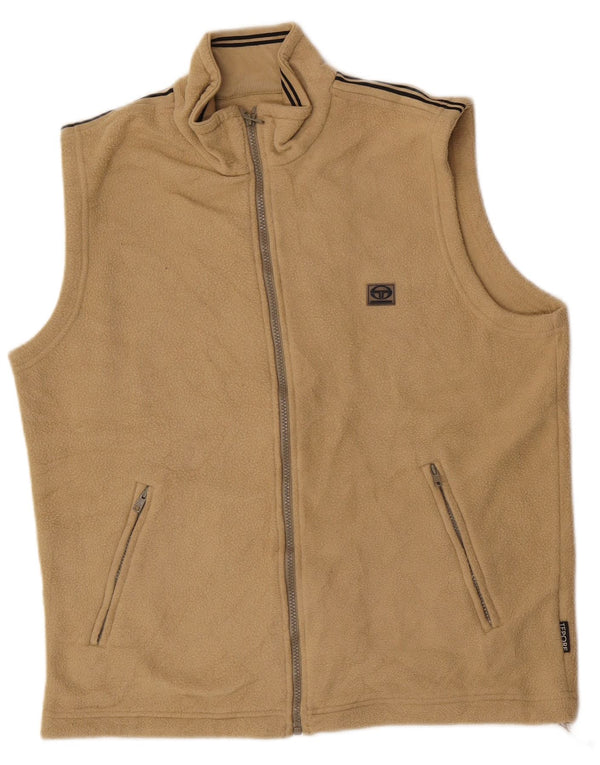 Sergio Tacchini Herren Fleeceweste UK 38 Medium Beige