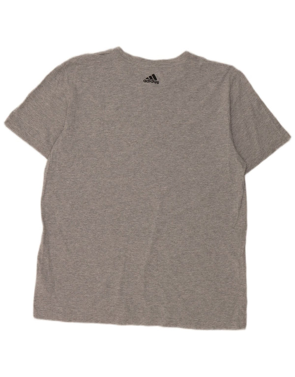 Adidas Herren Grafik T-Shirt Top Large Grau Baumwolle