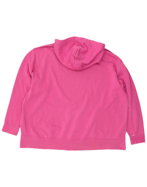 Nike Damen Übergroßer Kapuzenpullover UK 20 2XL Rosa Baumwolle