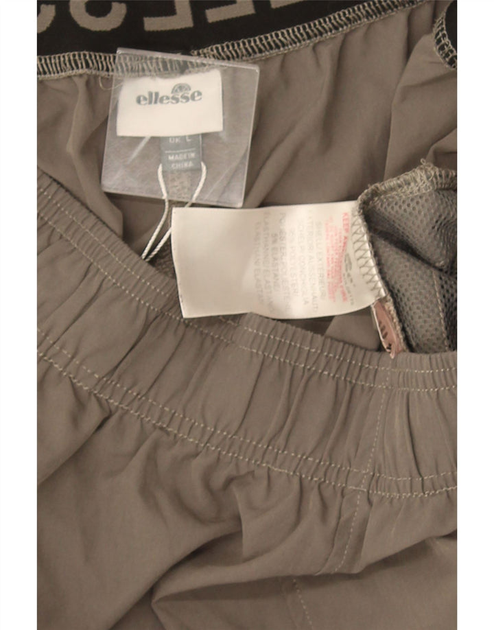 Ellesse Herren-Sportshorts mit Grafik, groß, graues Polyester