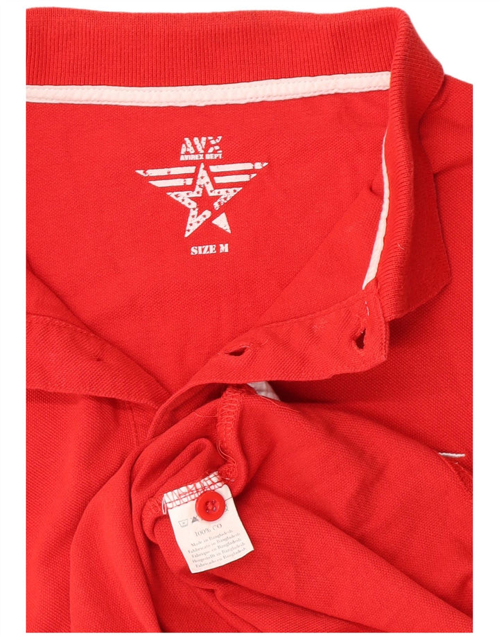 Avirex Herren-Poloshirt aus mittelroter Baumwolle