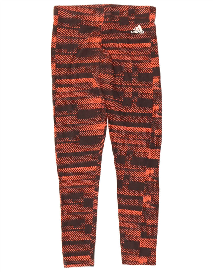 Adidas Damen Graphic Leggings UK 10 Small Braun gestreift