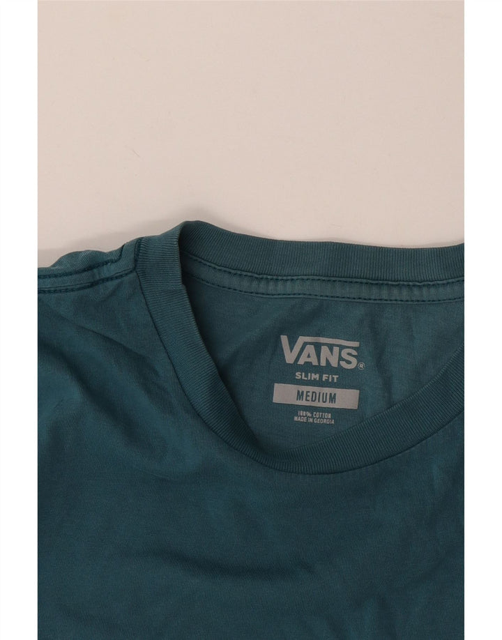 Vans Slim Fit Grafik-T-Shirt für Herren aus mittelblauer Baumwolle