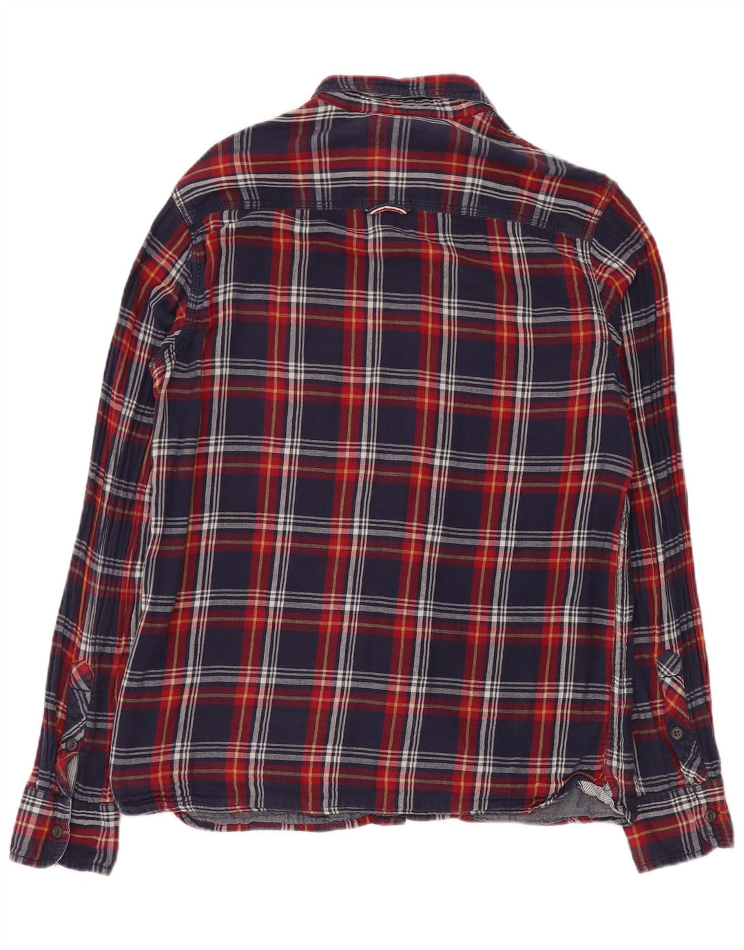 TOMMY HILFIGER Herren-Flanellhemd, groß, marineblau, kariert, Baumwolle