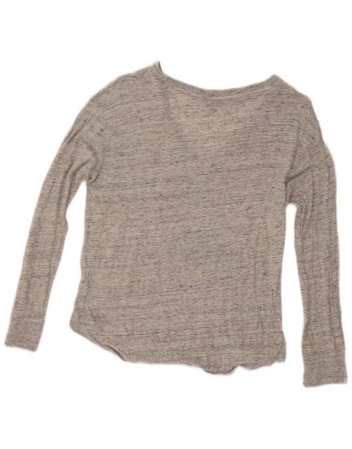 Massimo Dutti Damen Top Langarm UK 12 Mittelgrau meliert