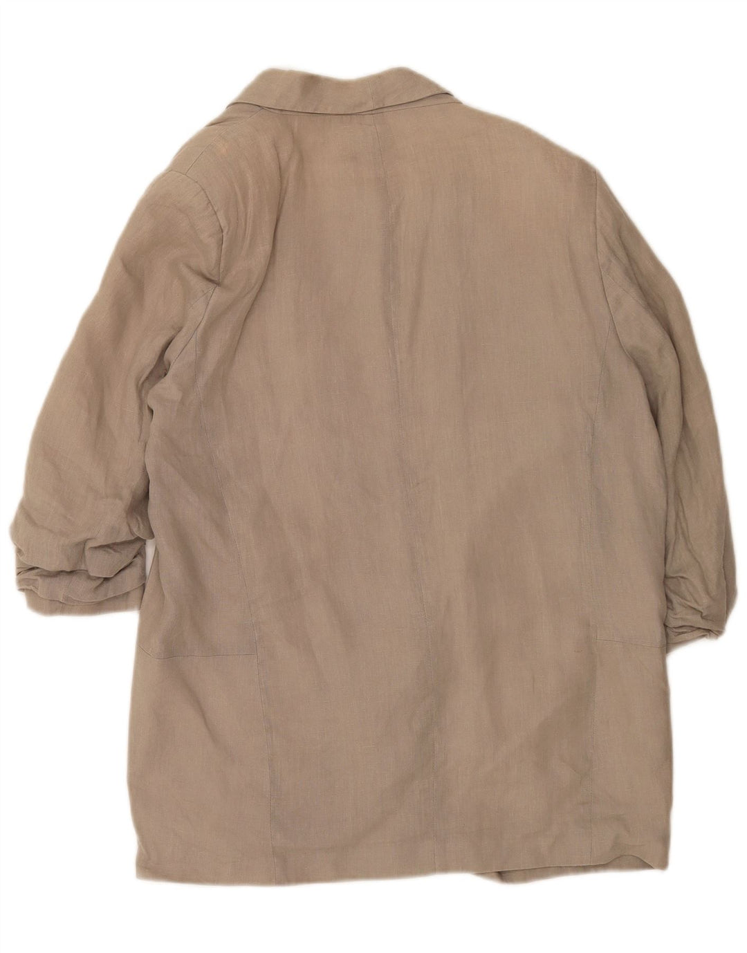 Zara Damen 3/4-Ärmel offener Blazer Jacke UK 22 2XL Graue Viskose