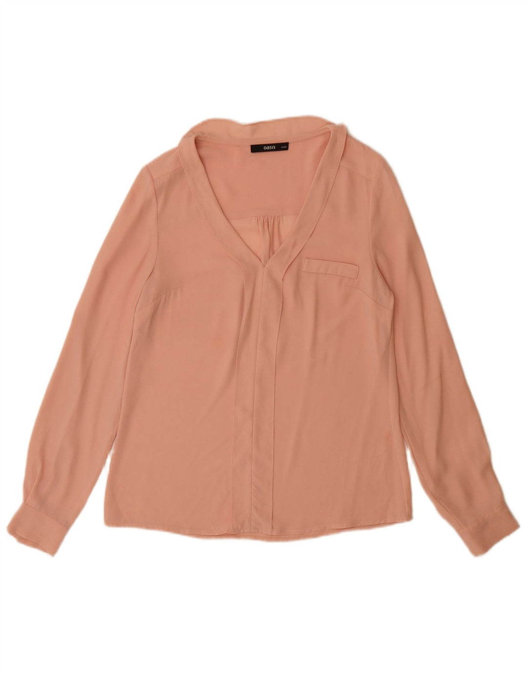 Oasis Langarm-Blusenoberteil für Damen UK 8 Smal Pink