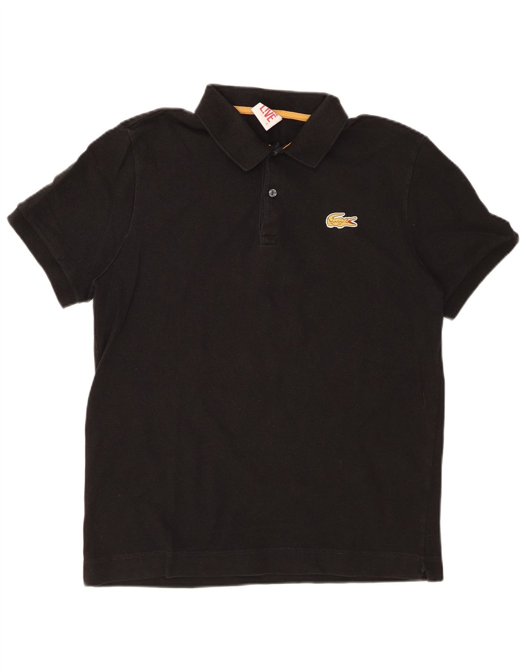 LACOSTE Herren-Poloshirt, Größe 5, groß, schwarze Baumwolle