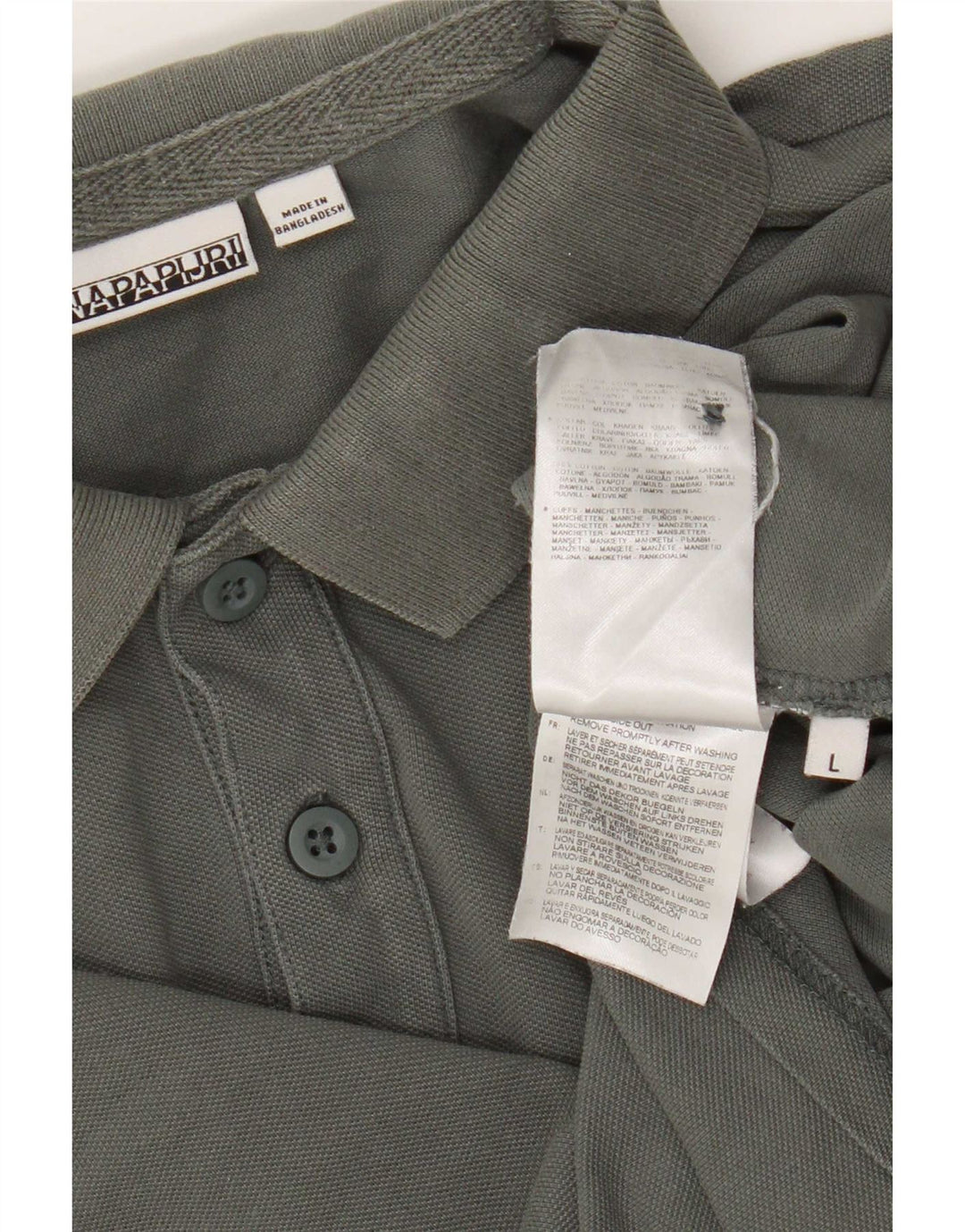 Napapijri Herren-Poloshirt, große graue Baumwolle