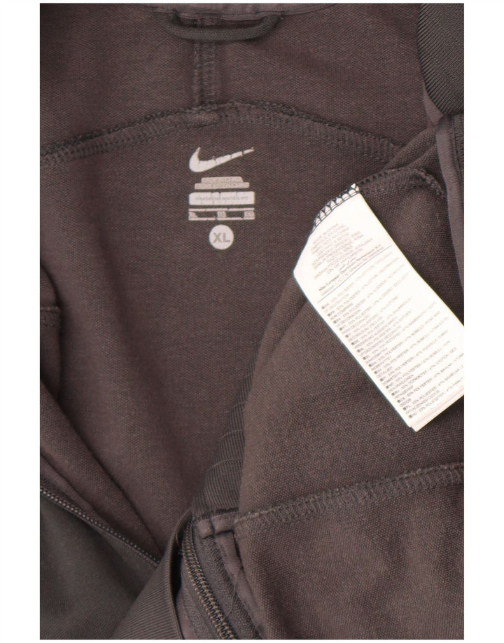 Nike Herren-Trainingsanzugoberteil, XL, graues Colourblock-Polyester