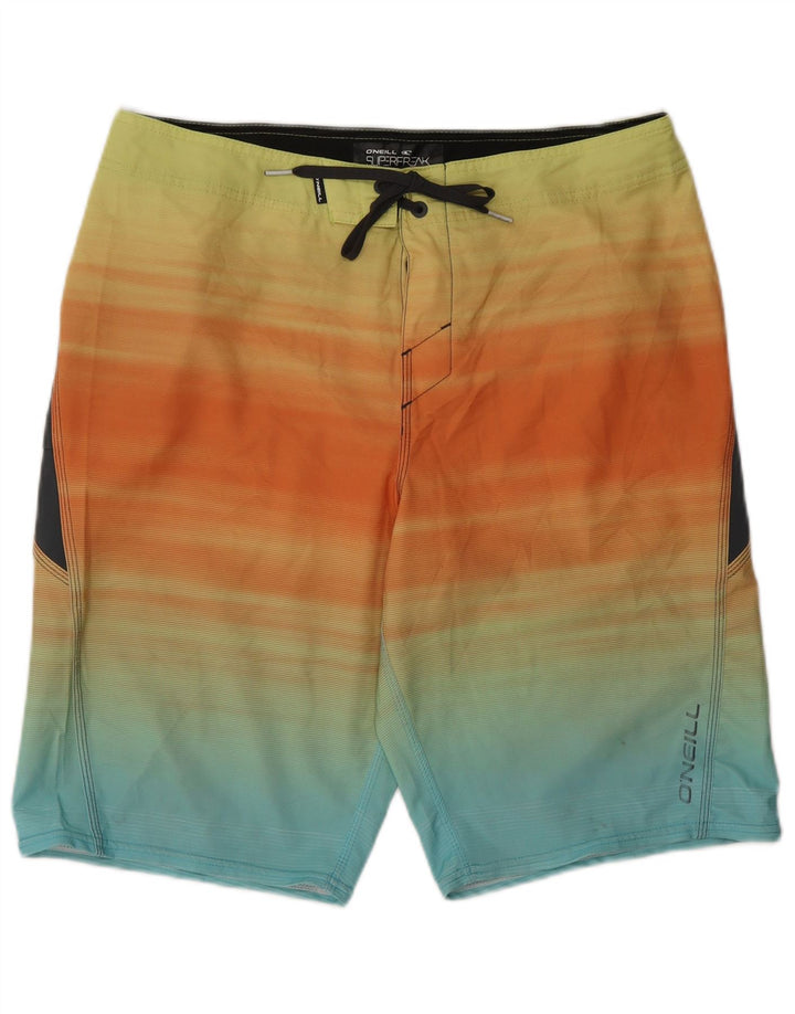 O'NEILL Herren-Badeshorts, mittelgroß, mehrfarbig, gestreift, Polyester