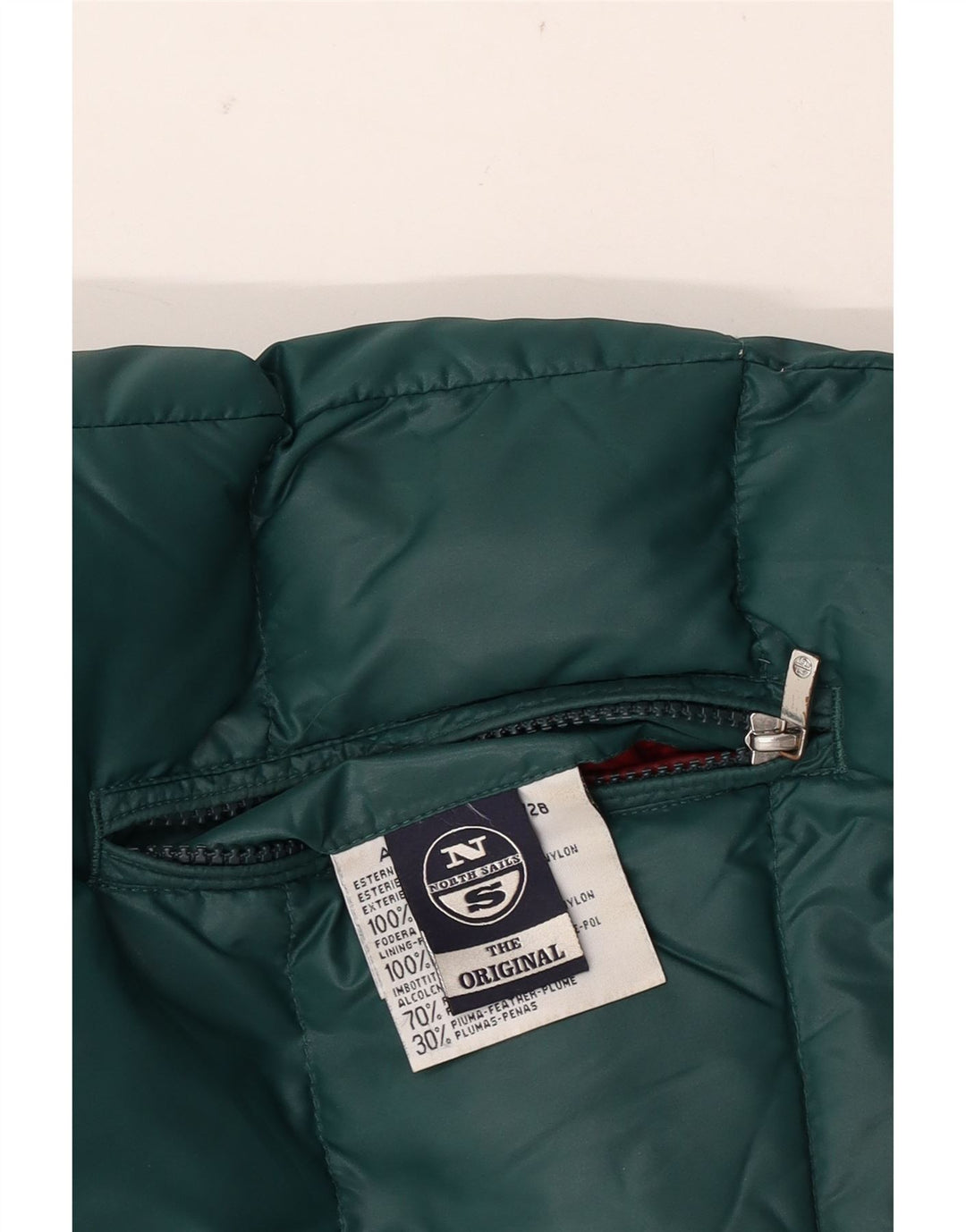 North Sails Herren Reversible Wattierte Weste UK 38 Mittelgrünes Polyamid