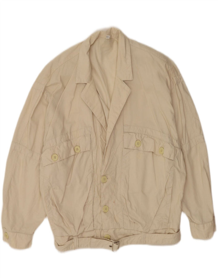 Swinger Herren Batwing Bomberjacke UK 44 2XL Beige Baumwolle