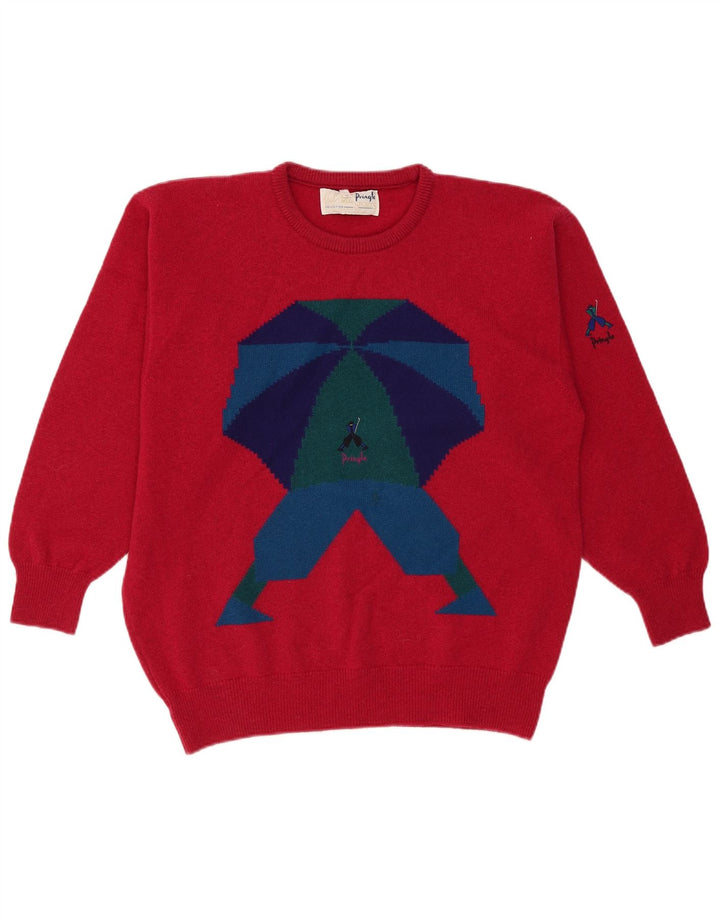 Pringle Herren Nick Faldo Collection Pullover mit Rundhalsausschnitt Mittelrot