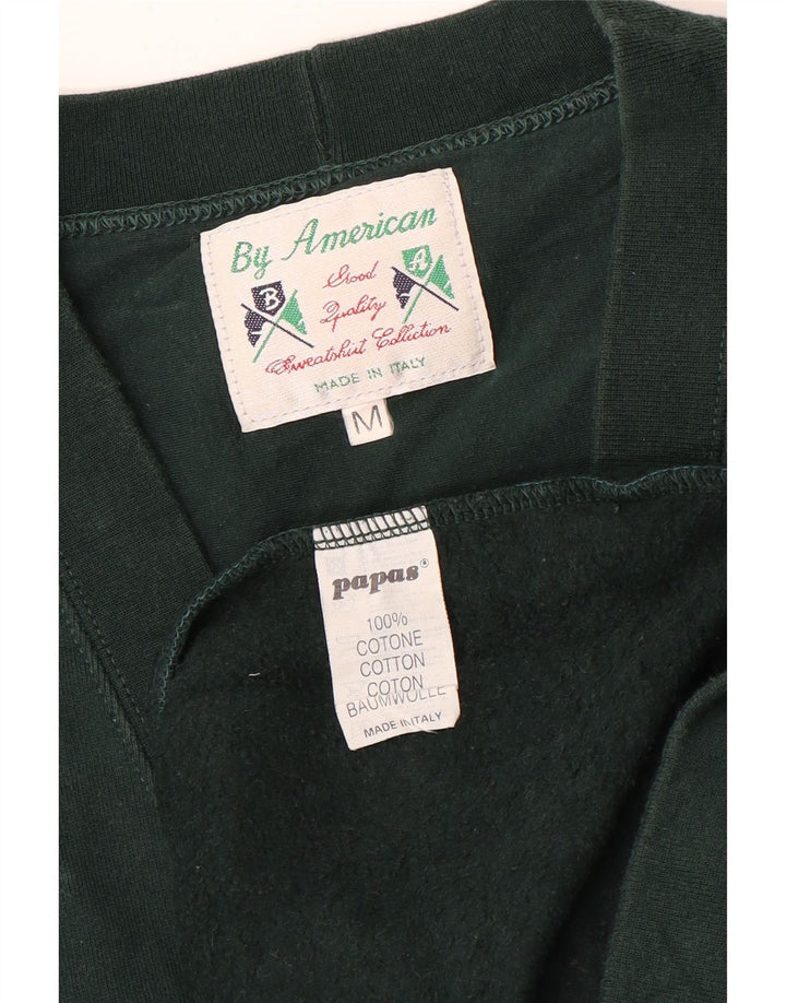 By American Herren-Cardigan-Pullover aus mittelgrüner Baumwolle