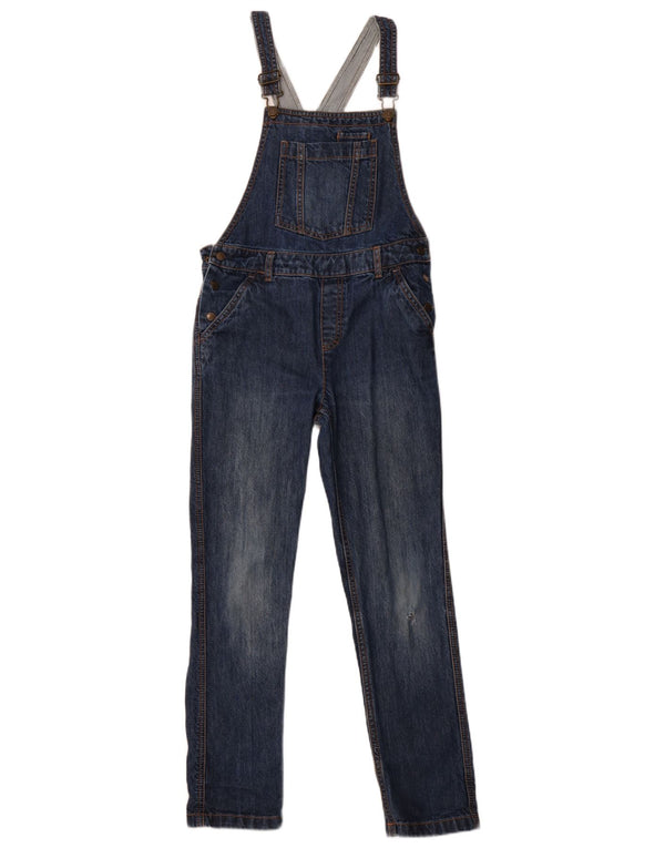 FAT FACE Mädchen-Latzhose, Jeans, 10–11 Jahre, W28, L26, blaue Baumwolle